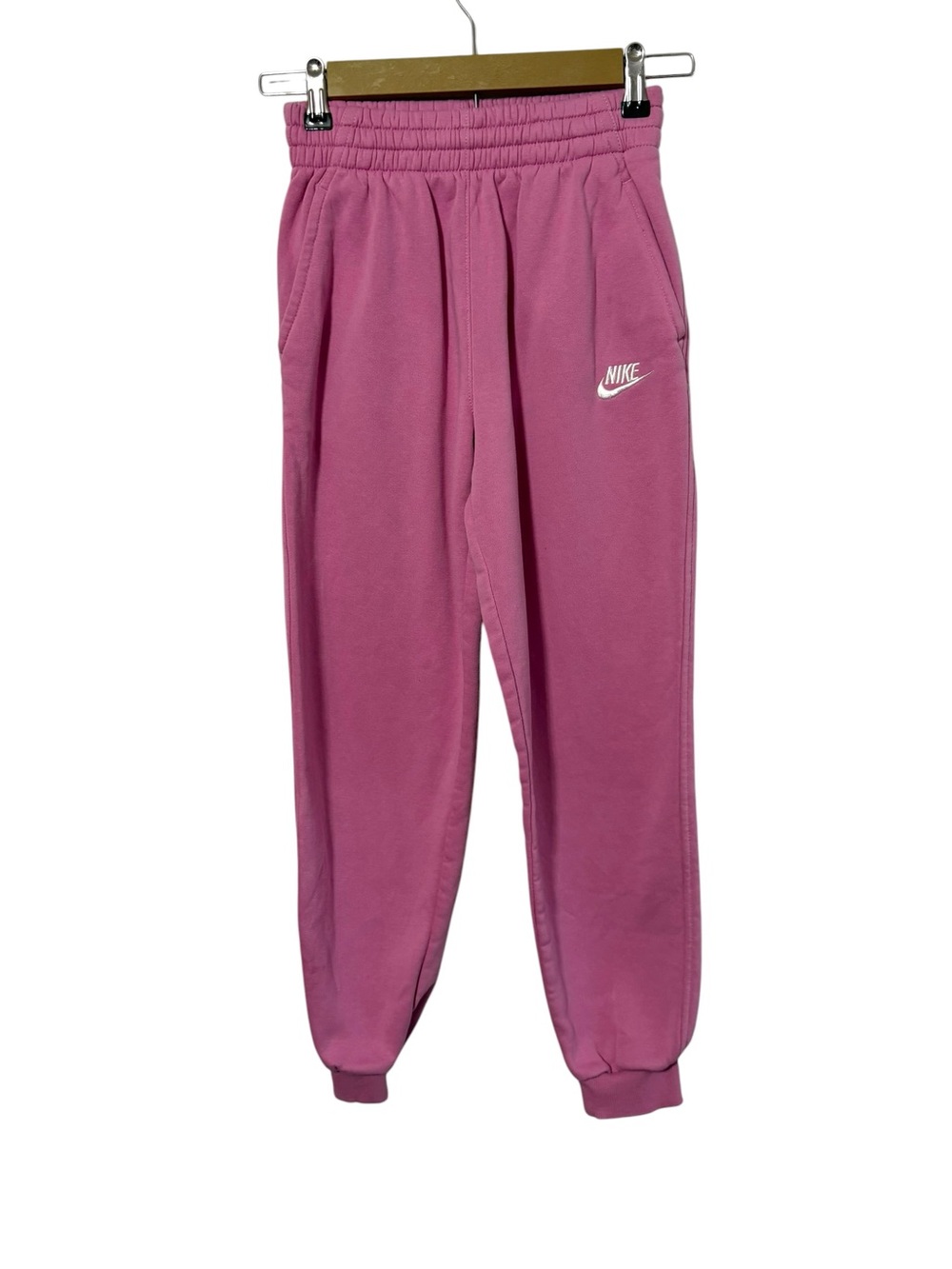 Nike Girls Large Pink Sportswear Club Fleece Joggers Loungewear Travel Active